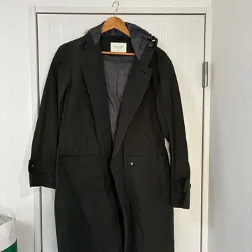 PUBLIC TOKYO 후드 부착 스텐카라 코트 다크 그린