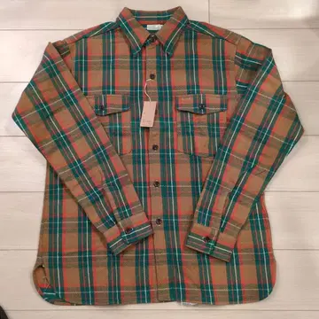 DUCK DIGGER 체크 무늬 플란넬 셔츠 42