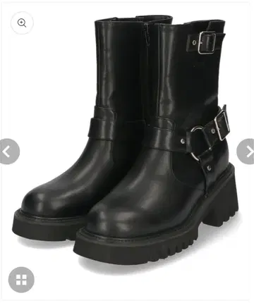 엔지니어 부츠 블랙 통굽