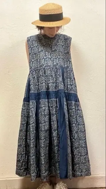 택 포함 새상품 이치 반다나 패턴 원피스