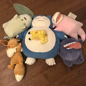 말랑말랑 봉제 인형 포켓몬 슬립 굿나잇 카비곤 & 피카츄 외 4종 세트