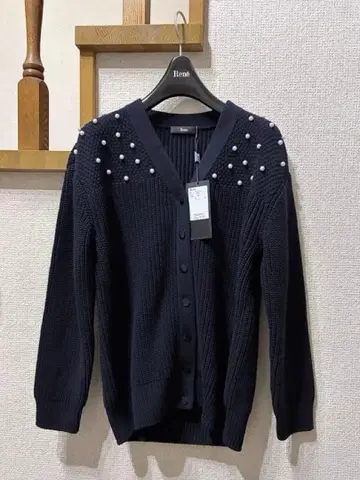 새상품 르네 Rene 니트 가디건 네이비