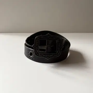 [ 00s archive ] 가죽 스터드 벨트 천연 가죽 빅 버클 y2k
