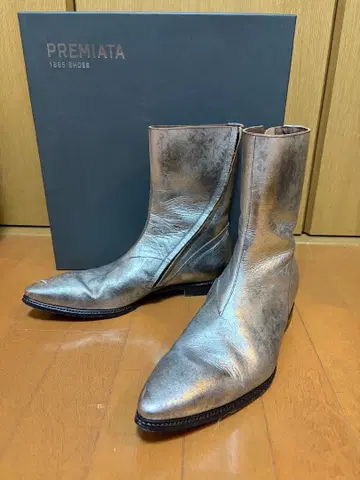 PREMIATA 프리미어 메탈릭 실버 숏부츠 새상품급 이탈리아제