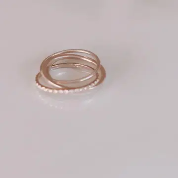 아가트 실버 4연 반지