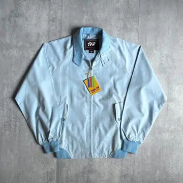 [ 80s vintage ] 스윙탑 지퍼 블루종 레이온 짧은 기장 데드