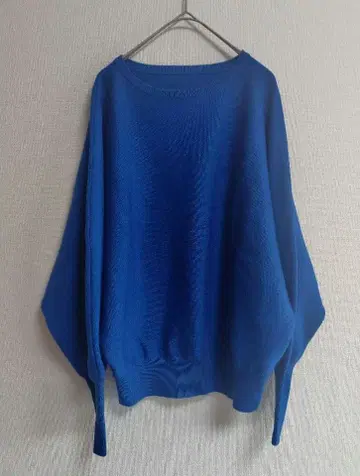 스픽 앤 스팬 돌먼 페미닌 니트 풀오버 블루