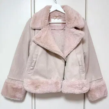 LIZLISA 퍼 코트 아우터 핑크