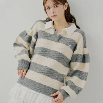 Chico 루즈 보더 라거 니트