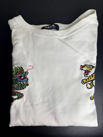 RNA 드래곤 호랑이 자수 긴팔 티셔츠