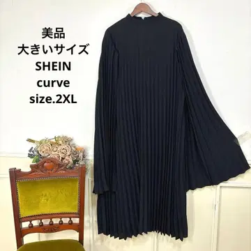 새상품급 빅 사이즈 SHEIN curve 플리츠 원피스 15호