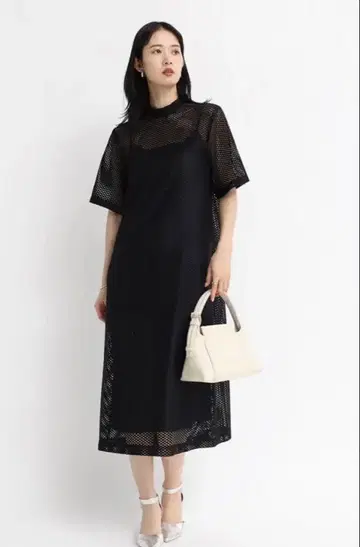 미사용 resil 메쉬 블랙 티셔츠 원피스
