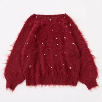 NICE CLAUP 비쥬 샤기 니트