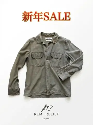 극미품 [ REMI RELIEF ] 밀리터리 셔츠 M 사이즈