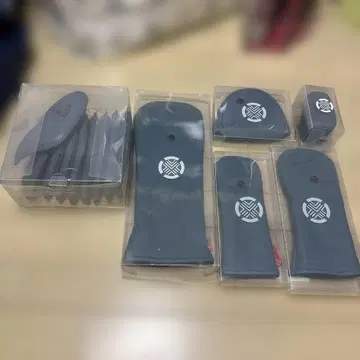 테크스킨 골프 클럽 헤드커버 볼 파우치 6개 세트 다크 블루