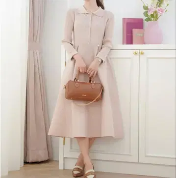 joint space 원피스 핑크 베이지