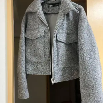 ZARA 그레이 숏 자켓