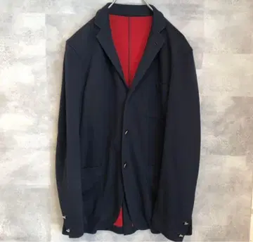 마카웨어 테일러드 자켓 블레이저 스트레치 네이비 네이비 은색 버튼