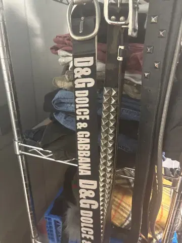 D&G 벨트 블랙/화이트