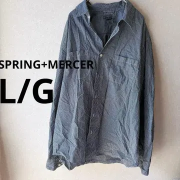 SPRING+MERCER 스트라이프 긴팔 셔츠 루즈핏 셔츠