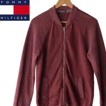 타미힐피거 블루종 사이즈 S 남성용 - 보르도 긴팔/봄/가을