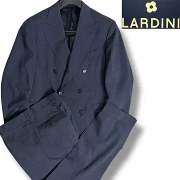 J6008 새상품급 라르디니 스트레치 핀체크 더블 수트 네이비 52