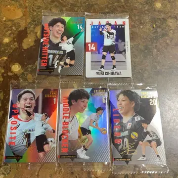 이시카와 유키 니시다 유시 야마모토 야마우치 선수 카드 5장 세트