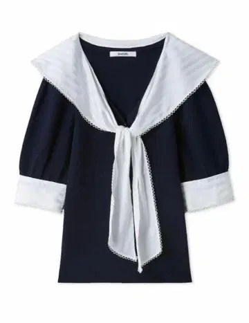 SNIDEL Sustainable 스카프 블라우스 도킹 풀오버