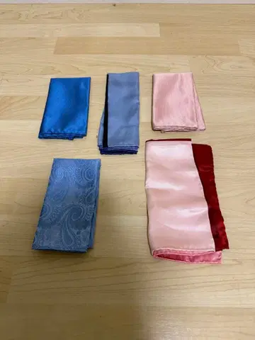 포켓 치프 수트 오샤레 치프 블루 핑크 파랑 넥타이 비즈니스