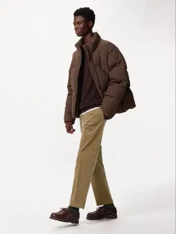 UNIQLO 스마트 앵클 팬츠 코듀로이 브라운