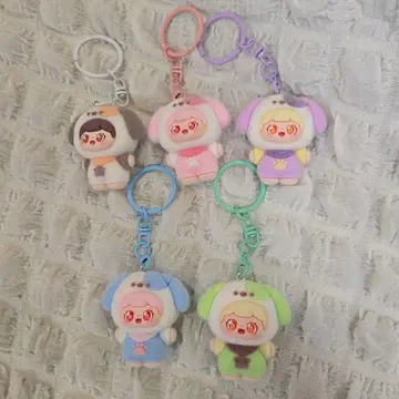 [ 새상품 묶음 판매 ] 베이비 쓰리 키링 5개 세트