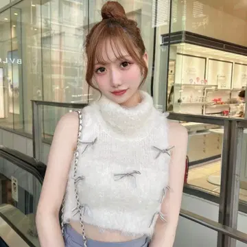 Darich 리본 디자인 니트탑