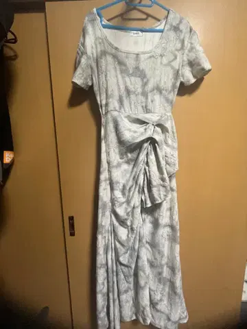 EVRIS 마블 무늬 롱 드레스