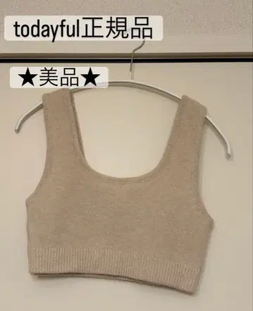 [ TODAYFUL ] Raccoon Knit Bustier 베이지
