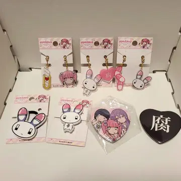 멘헤라짱 귀찌 캔뱃지 머리끈 세트