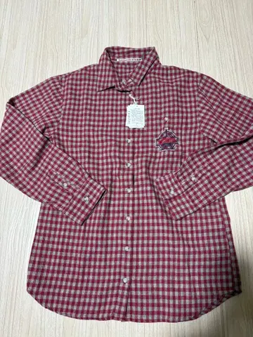 마드모아젤 논논 긴팔 체크 플란넬 셔츠 미사용 택 포함