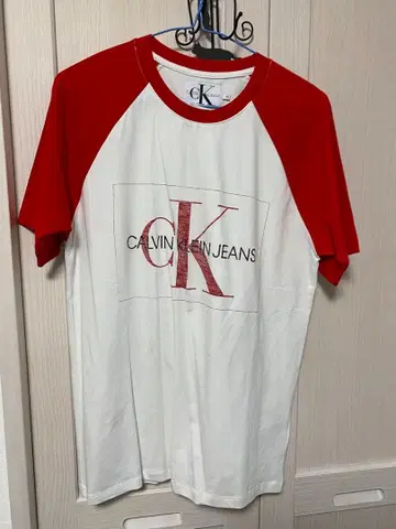 CALVIN KLEIN JEANS M 티셔츠 화이트/레드