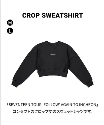 SEVENTEEN [FOLLOW AGAIN] CROP SWEATSHIRT