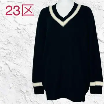새상품급 23KU V넥라인 니트 스웨터 (44) 루즈핏 실루엣