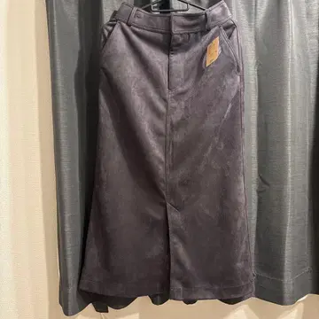 niko and - 에코 스웨이드 롱 스커트 M 차콜