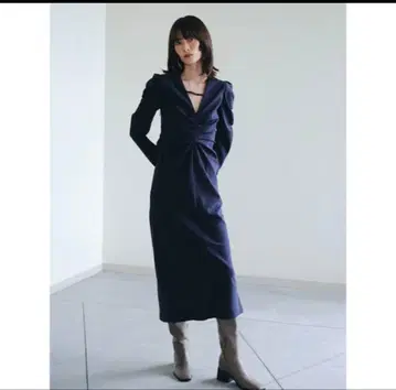 fray i.d 퍼프 슬리브 셔링 원피스