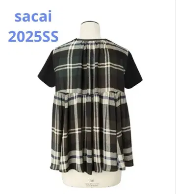 sacai Plaid Print x Cotton Jersey