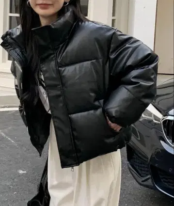 블랙 숏 기장 다운 자켓 FREE 사이즈
