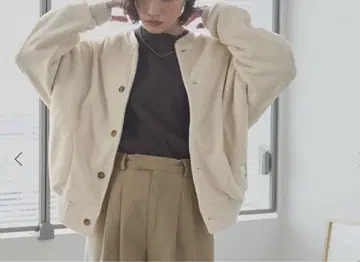 디스커스 DISCAS 플리스 블루종 아이보리 미사용 새상품