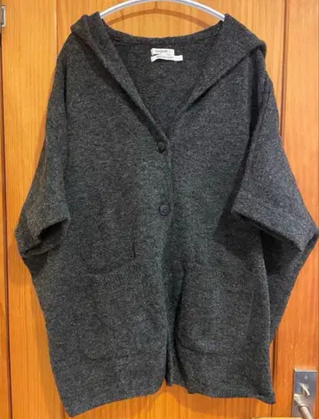 studio CLIP 선밸리 니트 판초 돌먼 가디건 그레이