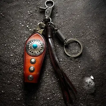 VIP 럭셔리 천연 가죽 키링 남성용 스트랩 아메카지 열쇠 o