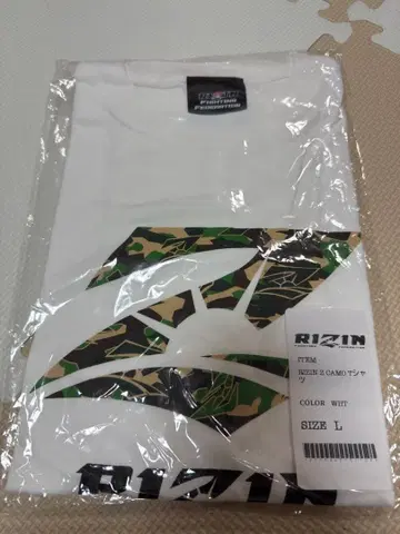 RIZIN CAMO T셔츠 화이트 L사이즈 미개봉 새상품 공식 굿즈