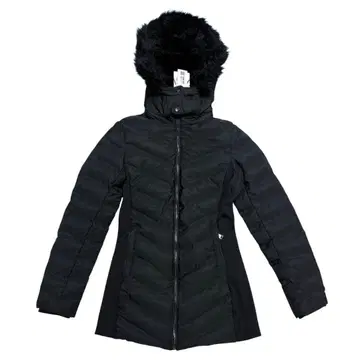 새상품 ZARA 퍼 다운 자켓 XS 블랙