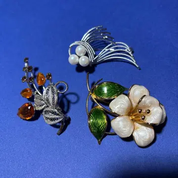 빈티지풍 브로치 3세트