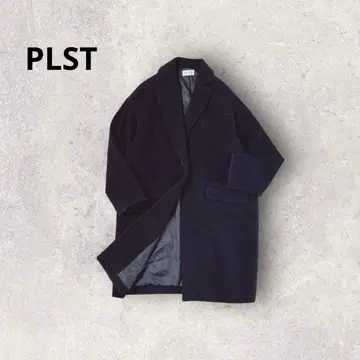 PLST 울 체스터 코트 롱 기장 블랙 깔끔한 아우터 방한